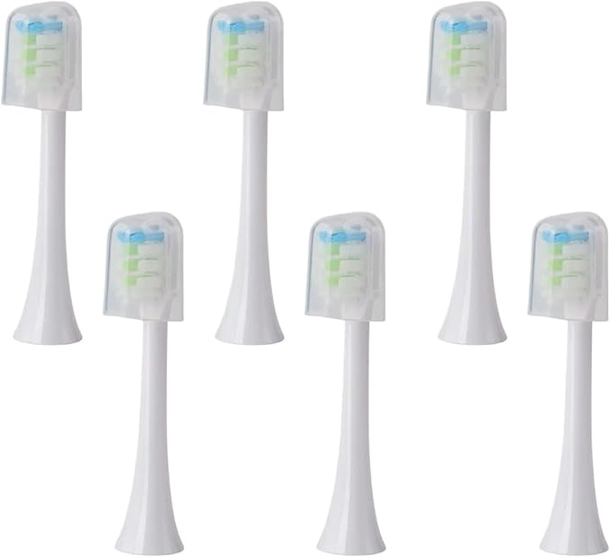 Replacement Brush Heads for SOOCAS X3U/X3Pro/X5/V1/D2/D3 6/12pcs Bristle Electric Toothbrush Dupont Sealed Packed(SHUSHI-WH-6PCS)