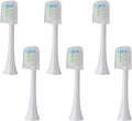 Replacement Brush Heads Compatible for X3U/X3Pro/X5/V1/D2/D3 6/12pcs Bristle Electric Toothbrush Sealed Packed(SHUSHI-WH-6PCS)