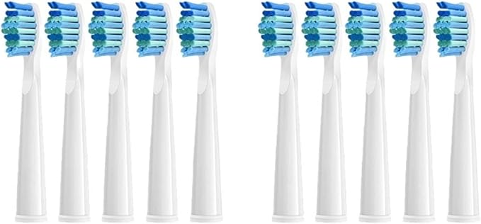 Replacement Electric Toothbrush Head Bristle Brush Refill Compatible for Fairywill Refills FW-D1/FW-D3/FW-D7(10 PCS WT)