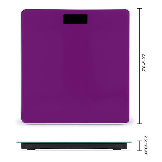 Women's Smart Scale for Body Weight Digital Bathroom Weighing Scale Automatic Switch Energy Saving Scale Compatible with Grape Purple
