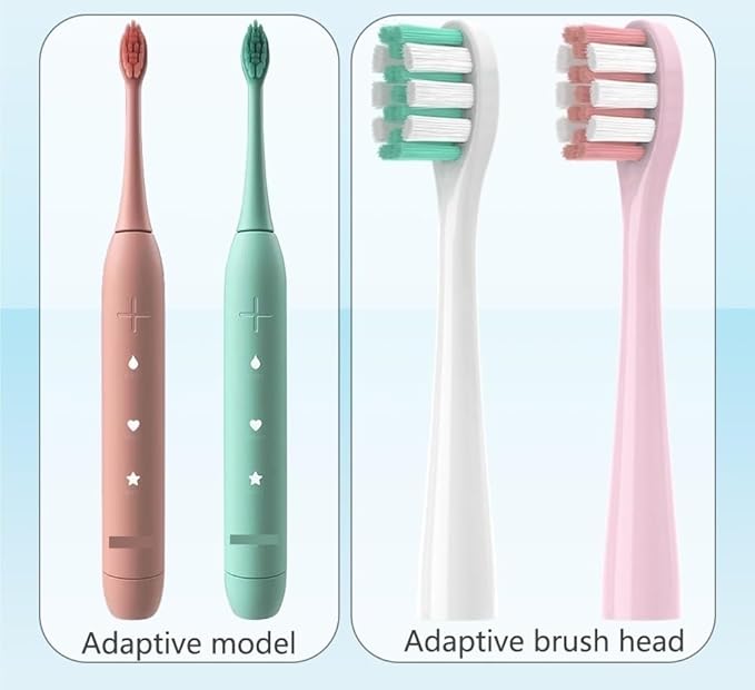 10/pcs Suitable Sonic Electric Toothbrush Heads Compatible for with Replacement Tooth Brush Bristles(Milky White)