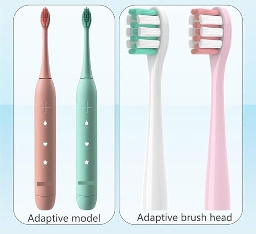 10/pcs Suitable Sonic Electric Toothbrush Heads Compatible for with Replacement Tooth Brush Bristles(Pink)