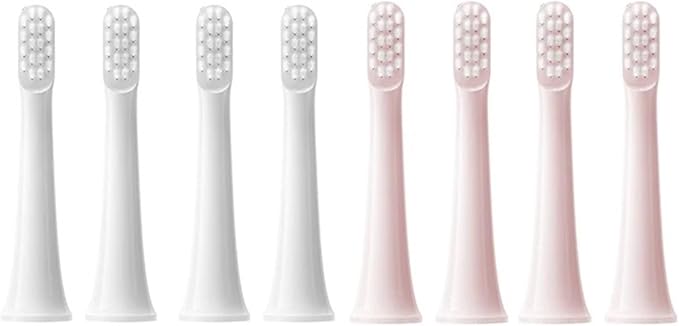 8PCSCompatible for XIAOMI MIJIA 100Replacement Brush Heads Electric Toothbrush(4White 4Pink)