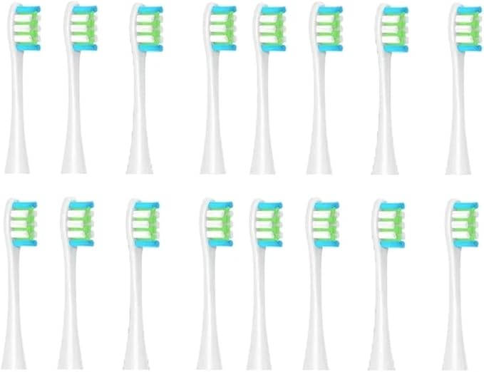 Compatible for Oclean X/X PRO/ Z1/ F1/ One/Air 2 /SE Sonic Electric Toothbrush Replacement Brush Heads Soft Bristle Nozzles Head(16 WGreen)