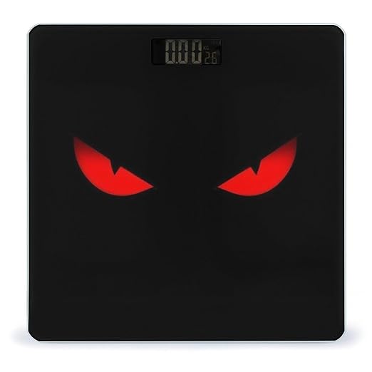 Digital Bathroom Weighing Scale Energy Saving Scale Smart Scale for Body Weight Evil Black Red Eyes