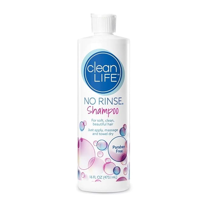 No-Rinse Shampoo 16 Oz (1 bottle) Body Wash 8 Oz (2 bottles) – Gentle Convenient &amp Hospital-Approved