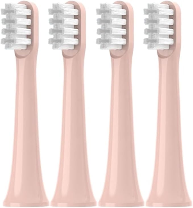 Vacuum Replacement Brush HeadsCompatible for XIAOMI MIJIA T100 4PCS Sonic Electric Tooth Soft Bristle Caps Package Nozzles(4White)