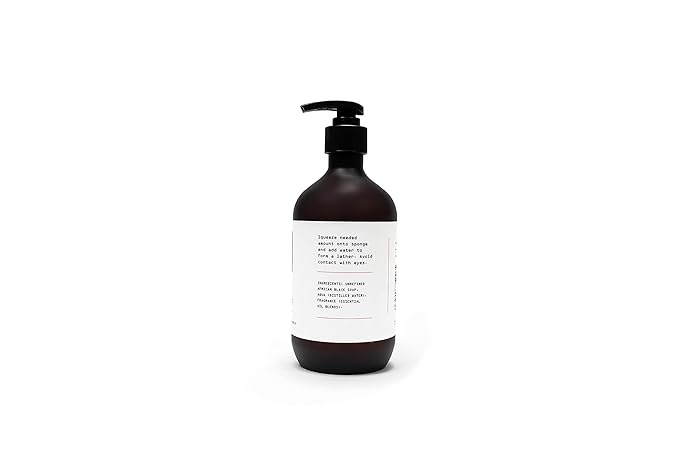 KAEME.COM ETERNAL African Black Soap Body Wash-Deep Cleansing &amp Moisturizing With Natural AntioxidantAntifungal Hydrating Formula for Sensitive Acne-Prone SkinSulfateParaben Free(500mL /16.9Fl