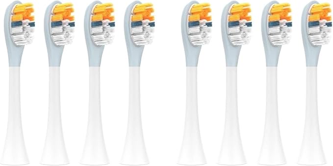 Compatible Dr.Yadent YD02/04 Replacement Brush Heads 4pcs/Pack Soft Gel Coated Designed for Sensitive Gum Care Bristle 1 Year Supply(HYSTx8)