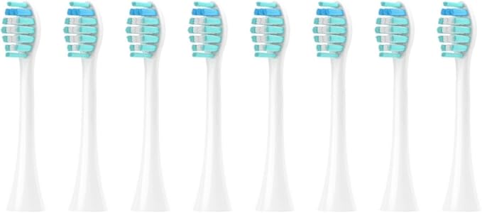 Compatible for Sonicool Electric Toothbrush Head 051B Cleaning Replacement HeadBristle Brush Heads Nozzles4/8/16pcs(8PCS White)