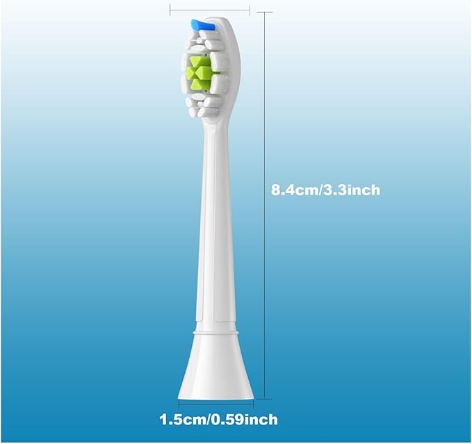 Replacement Toothbrush Heads Compatible for Easy Clean Other Snap-On Handles（16pcs ）(16pcs White)