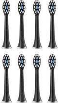 8pcs Replacement Toothbrush Heads Compatible for Revyline RL010 Electric Accessories Nozzles Bristles(8PCS Black)