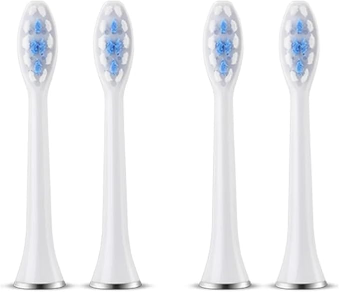 Compatible for SUBORT S7 Brush Heads Super Sonic Electric Toothbrush Accessories Replacement(4 White Brush Head)