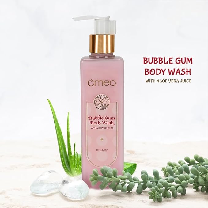 PRZX Bubble Gum Body Wash &amp Shower Gel for Women &amp Men 200ml | Gentle Cleansing Formula | Aloe Vera &amp Glycerin | Soap-Free Paraben-Free | Fresh Sweet Fragrance