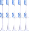 Compatible for 10Pcs T300/T500 Replacement Brush Heads Toothbrush Protect Soft Bristle(10Blue-L)