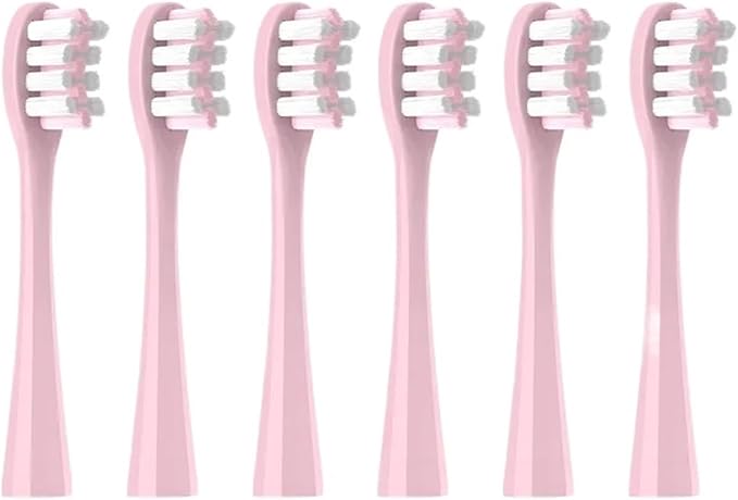 Toothbrushes Head SuitableCompatible for All Models of Usmile Brand Electric Independent Vacuum Packaging(6pcs AngularPink)