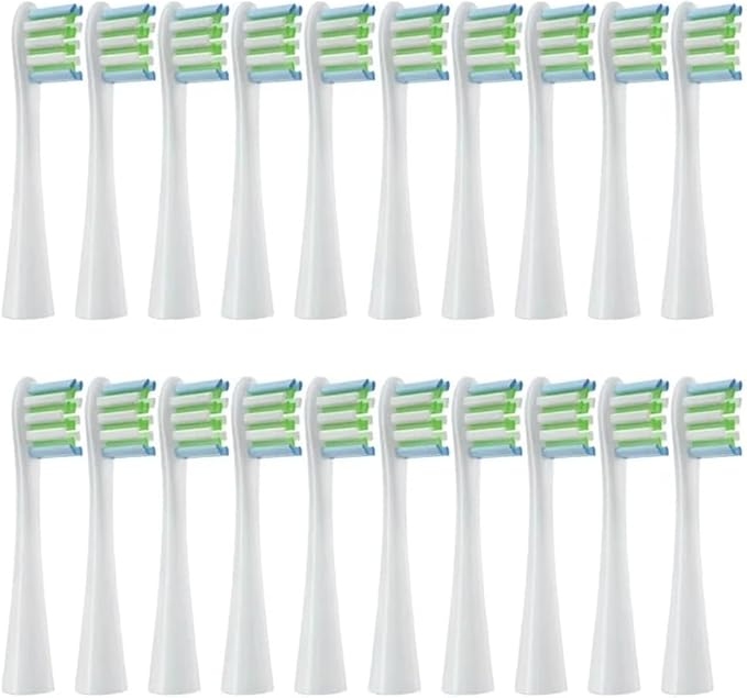 10/20X Replacement Brush Heads Compatible for X/X PRO/ Z1/ F1/ One/Air 2 /SE Sonic(20pcs White)
