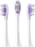 Compatible for Oscillation Electric Toothbrush Replacement Heads Soft &amp Clean Original Deep Cleaning Nozzles Brush(Purple 3 pcs)