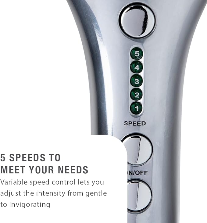 Brookstone B-HHP-650J Cordless Neck Back Percussion Massager Deep Kneading Dual-Node Portable Light-Weight Rechargeable Brookstone Max 2 Silver ()