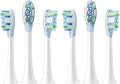 Toothbrush Brush Head 3/6PCS Compatible for Vibration Pro 4 Brushing Modes IPX8 Waterproof(6PCS Clean Version)