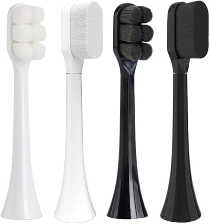 Toothbrush Brush Head Soft Bristle for Phil Soni HX3 HX6 HX9 Series HX3210 3211 6150 6500 6510 6530 9342 6730 9312 9372care IPS(FLP-R2-WH2BK2)