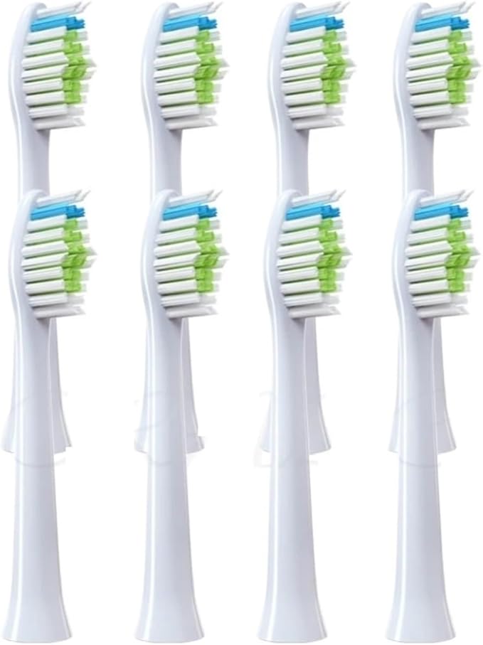 Compatible for Universal Replacement Brush Head X3/X1/X1splus/X5/X6/X7/X9/X11/X12/G5 Toothbrush Protects Teeth Gums 12 Pcs(White)