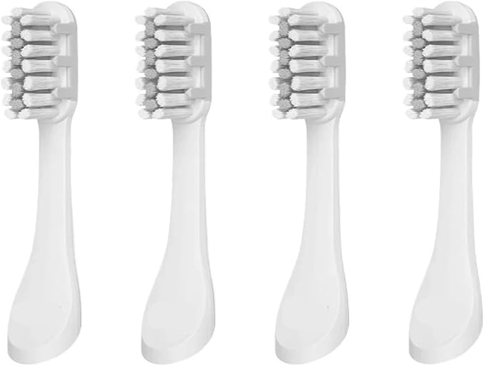 Compatible for Seago 4pcs Brush Head Nozzles Replacements for Electric Toothbrush SG986/SG987/S2/SX/S5(D112 White)