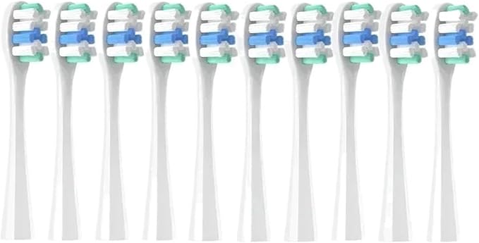 10PCS Vacuum Replacement Brush Heads Compatible for Y1S/Y4/U1/U2/U3/P1/P4 Soft Electric Toothbrush Clean Nozzles(10PrismaticWhite)