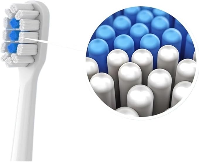 T301 T302 T501 /501CSonic Electric Toothbrush Head Soft Bristle Nozzles(T301-302-BK-6Pcs)