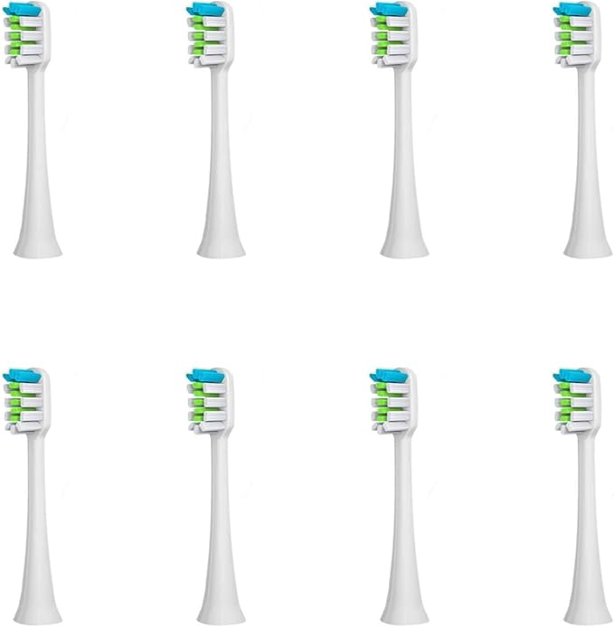 Replacement Toothbrush HeadCompatible for SOUNESS Electric SN903/SNK01/SN601/SN801/ST903/ST901/ST905/ST802/SN-P1(8white Whitening)