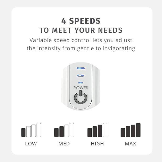 Homedics Back Massager - Heated Automatic Percussion Back Body and Neck Massager with Duel Pivoting Heads Interchangeable Nodes for Shoulders Legs and Feet White