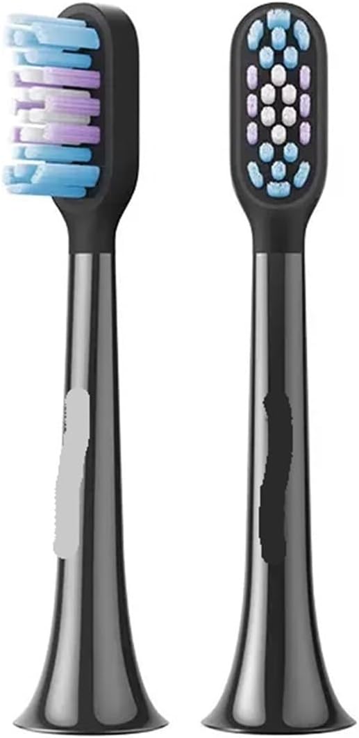 Compatibility for Xiaomi Mijia Sonic Electric Toothbrush T501/T501C Head 2pcs(Black)