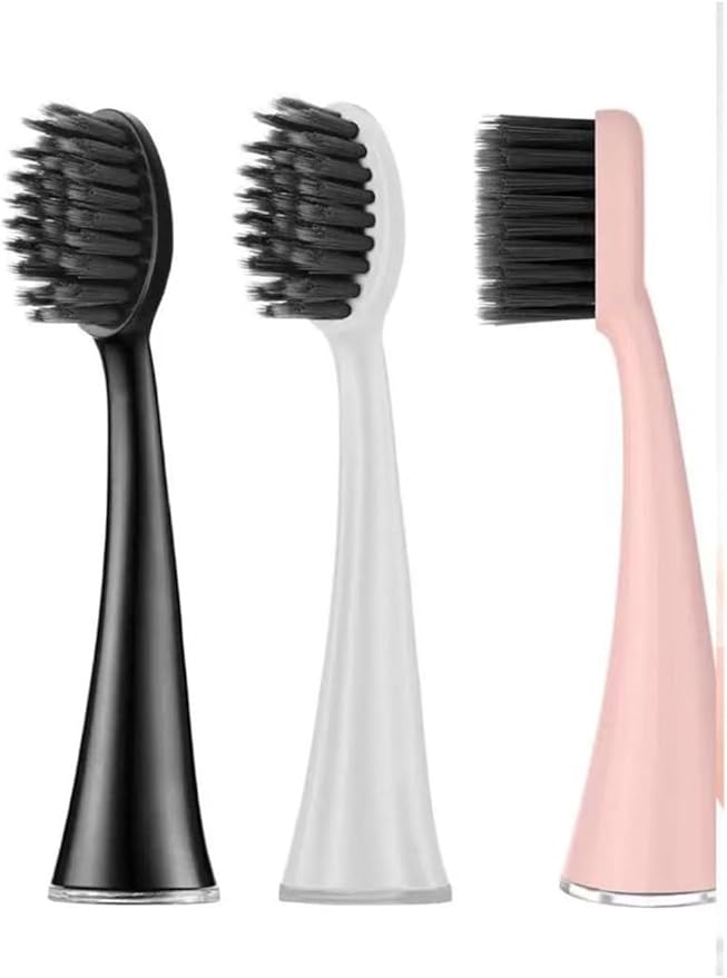 Replacement Toothbrush Head Compatible Compatible for Ordo Sonic+/Sonic Lite Electric Accessories Soft Bristles Nozzles(16pcs Black)