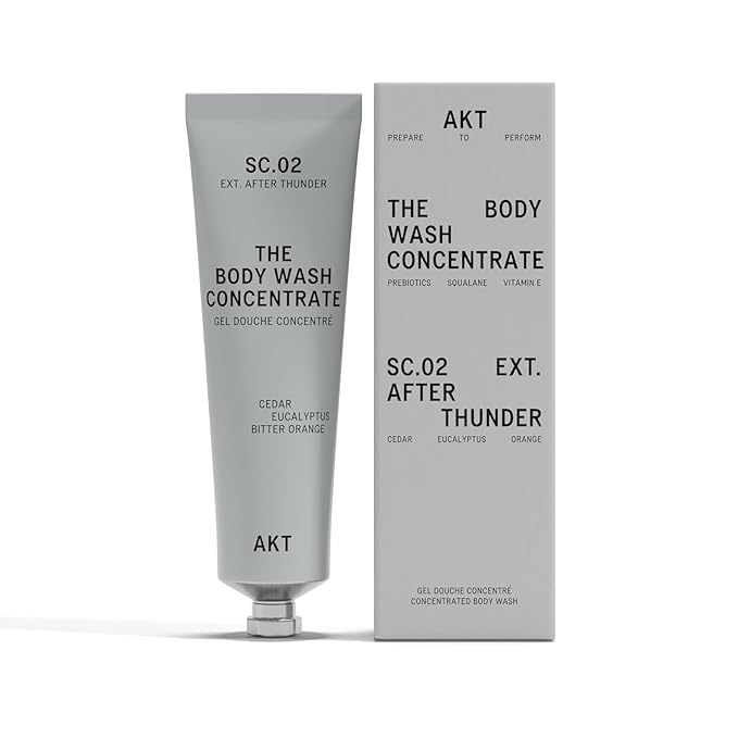 AKT The Body Wash Concentrate 3.4 Fl Oz Natural Shower Gel with Skin-Balancing Prebiotics Body Wash Women &amp Men with Olive Squalane &amp Vitamin E Sc.02 After Thunder All Genders