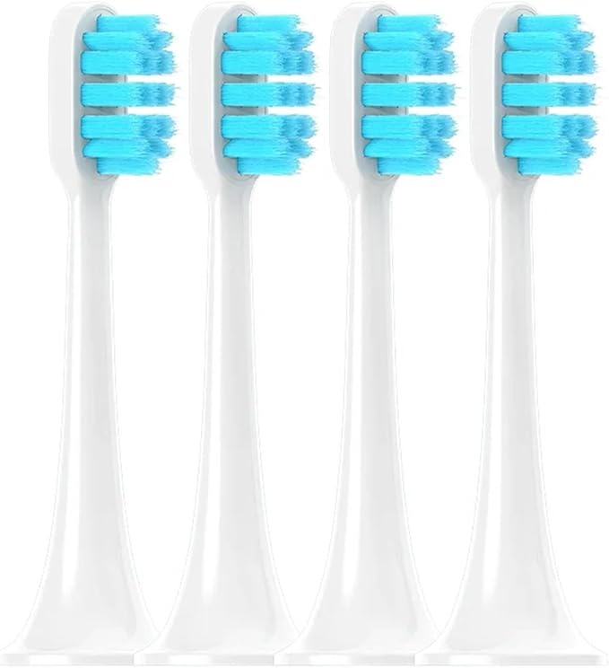 4/20pcs Replacement Brush HeadsCompatible for Xiaomi Mijia T300 T500 T700 Electric Toothbrush Soft Bristle Nozzles(4pcs Blue)