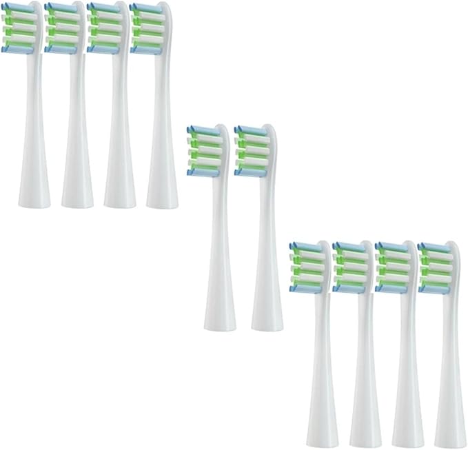 10/20X Replacement Brush HeadsCompatible for OcleanX/X PRO/ Z1/ F1/ One/Air 2 /SE Sonic Electric Toothbrush Soft Dupont Bristle Nozzles(10pcs White)