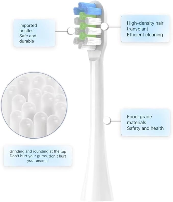 Compatible for nx8000 Replacement Toothbrush Heads Soft Bristle Nozzles 12pcs