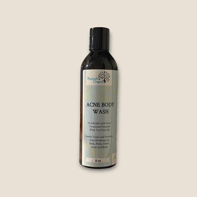 Acne Body Wash with 2% Salicylic Acid – Daily Cleanser for Acne-Prone Skin - Unscented - 8oz