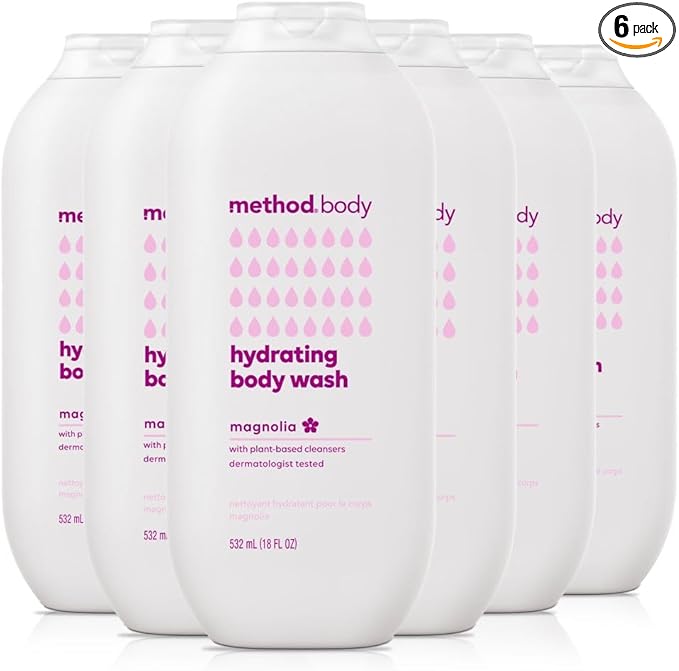 Method Body Wash Magnolia Paraben and Phthalate Free 18 oz (Pack of 6)