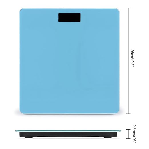 Men's Smart Scale for Body Weight Digital Bathroom Weighing Scale Automatic Switch Energy Saving Scale Light Blue