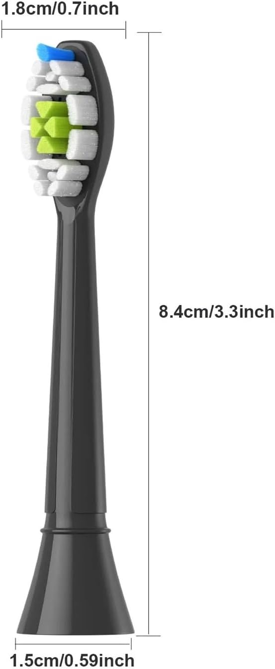 Replacement Toothbrush Heads Compatible with Philips Electric for EasyClean HealthyWhite and Other Snap-On Handles(10White 10Black)