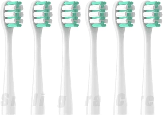 6/12PCS D1/D2/D3 Replacement Electric Toothbrush Head Soft Bristles Cleaning Vacuum Replace Brush with Dust Cover(6PCS White)