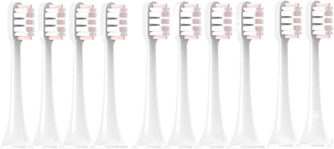 Hot Replacement Brush HeadsCompatible for Xiaomi Mijia T300/T500/T700 for Electric Toothbrushes with Caps Sealed Package Soft(10Pink)