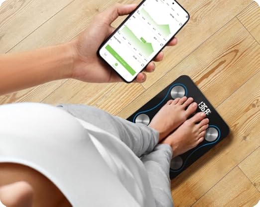 COUNTO Smart Scale- Digital Scale Measuring Body Parameters| Smart Bluetooth Body Fat Measurement Device Body Composition Monitor with Smart App| Bathroom Scales Accurate for Bmi Muscle