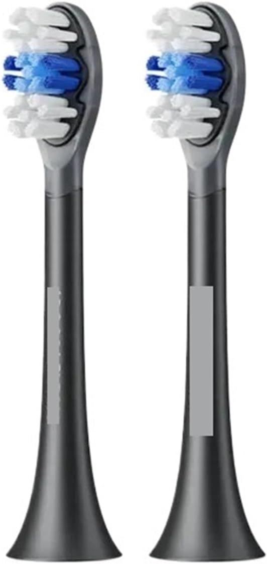 Toothbrush Replacement Heads Compatible with X3 Series X3U X3pro D2 D3S D5(2 Clean Black)
