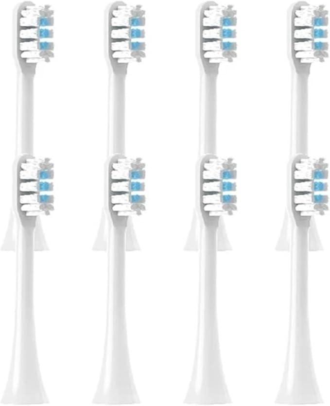 Replaceable Brush HeadsCompatible for XIAOMI MIJIA T301 T302 Soft Clean Bristle(8 White)