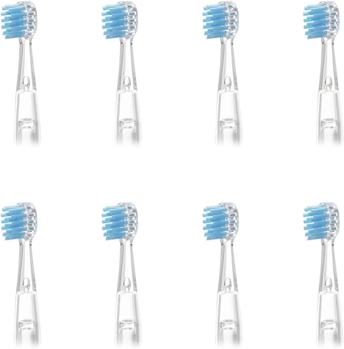 Kids Replacement Toothbrush Heads ForCompatible for Revyline RL025/LANBEIBEI LB-L01 Electric Accessories Nozzles Bristles(8PCS Blue)