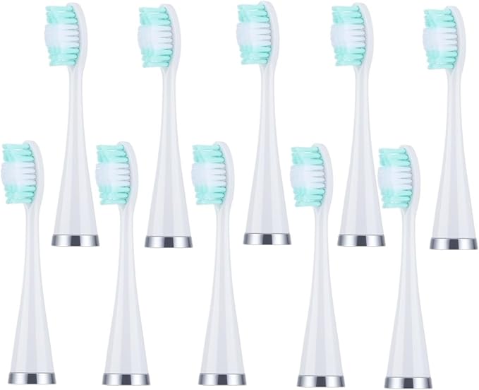 10/8pcs Electric Toothbrush Replacement Heads for LC-H156/M07 Smart Tooth Brush(White)