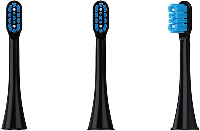 Compatible with Sonic Electric Toothbrush Replacement Heads with 10(Black)