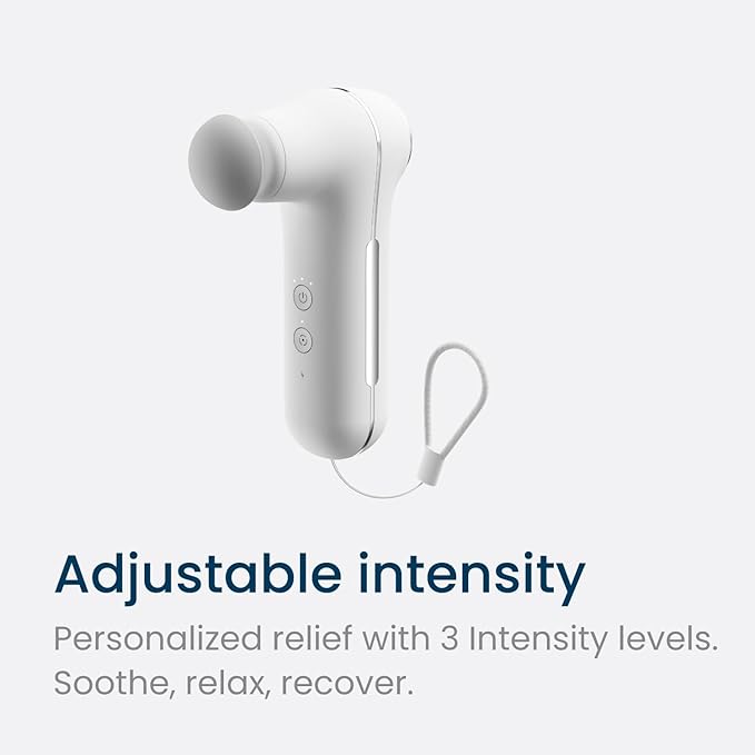 Nobol MyoLite Percussion Massage Gun - Deep Tissue Muscle Relief Quiet &amp Portable Cordless with 4 Attachments and Travel Case (White)